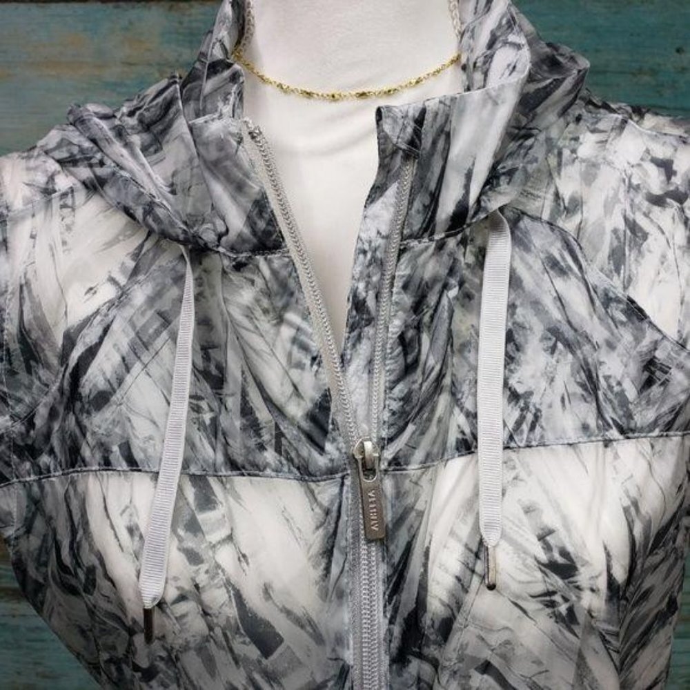 ATHLETA Inspire Hoodie Sheer Vest Cobblestone Jacket S NWOT - Picture 4 of 8
